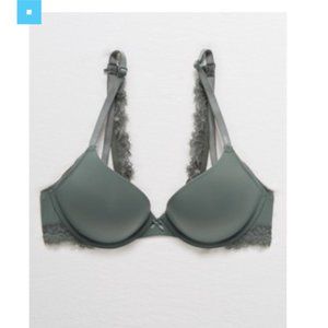 32C aerie Real Happy Plunge Pushup Bra